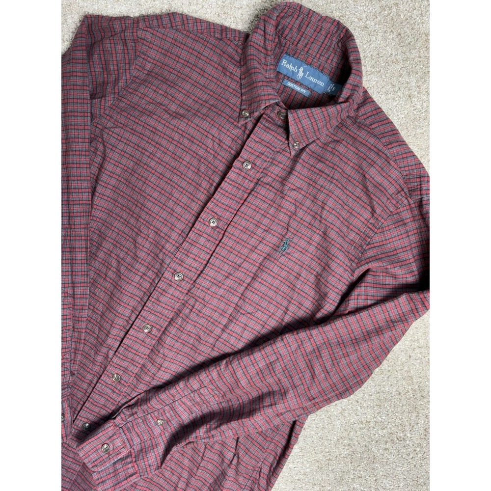 Polo Ralph Lauren Men's Small‎ Button Up Shirt Multicolor Plaid Custom Fit Soft